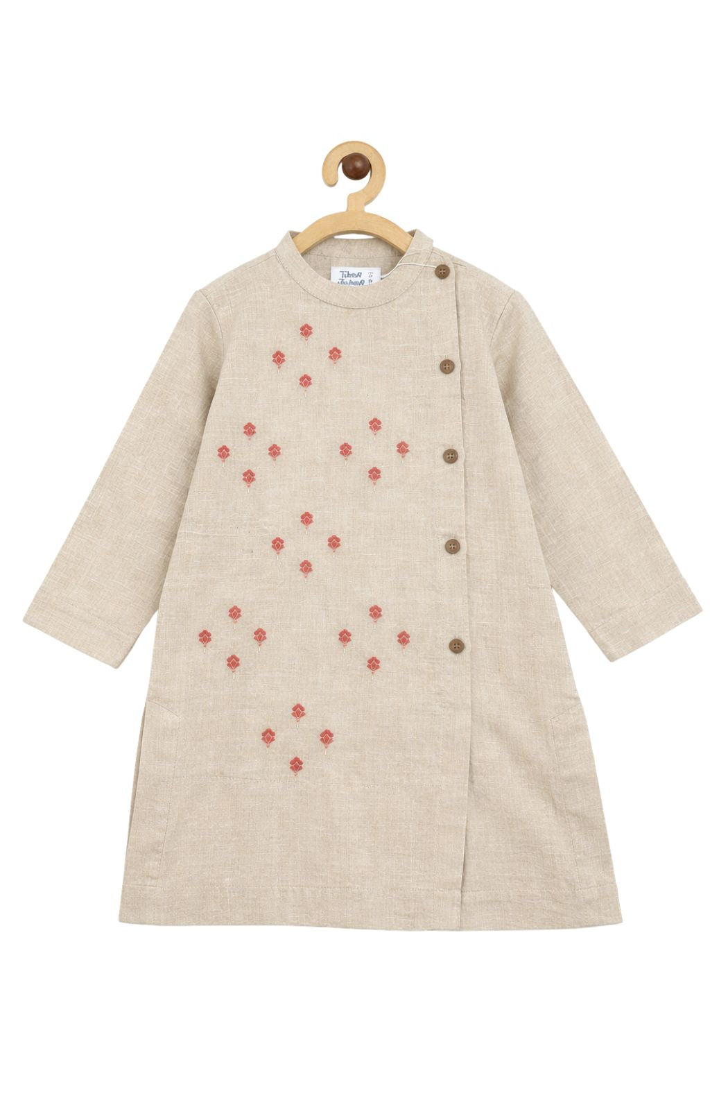 Beige Kurta Dhoti Set