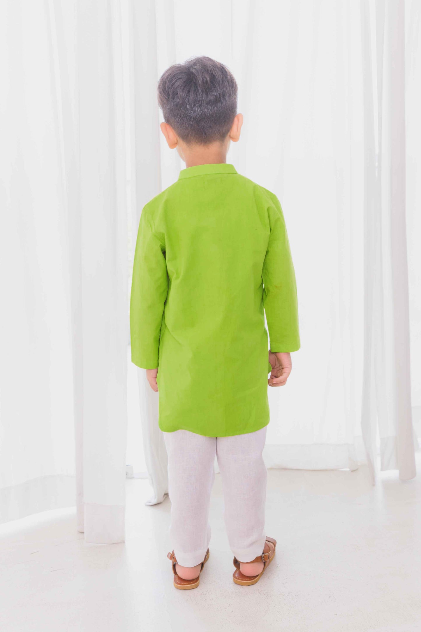 Mauj Bahar Boy Kurta Set - Green