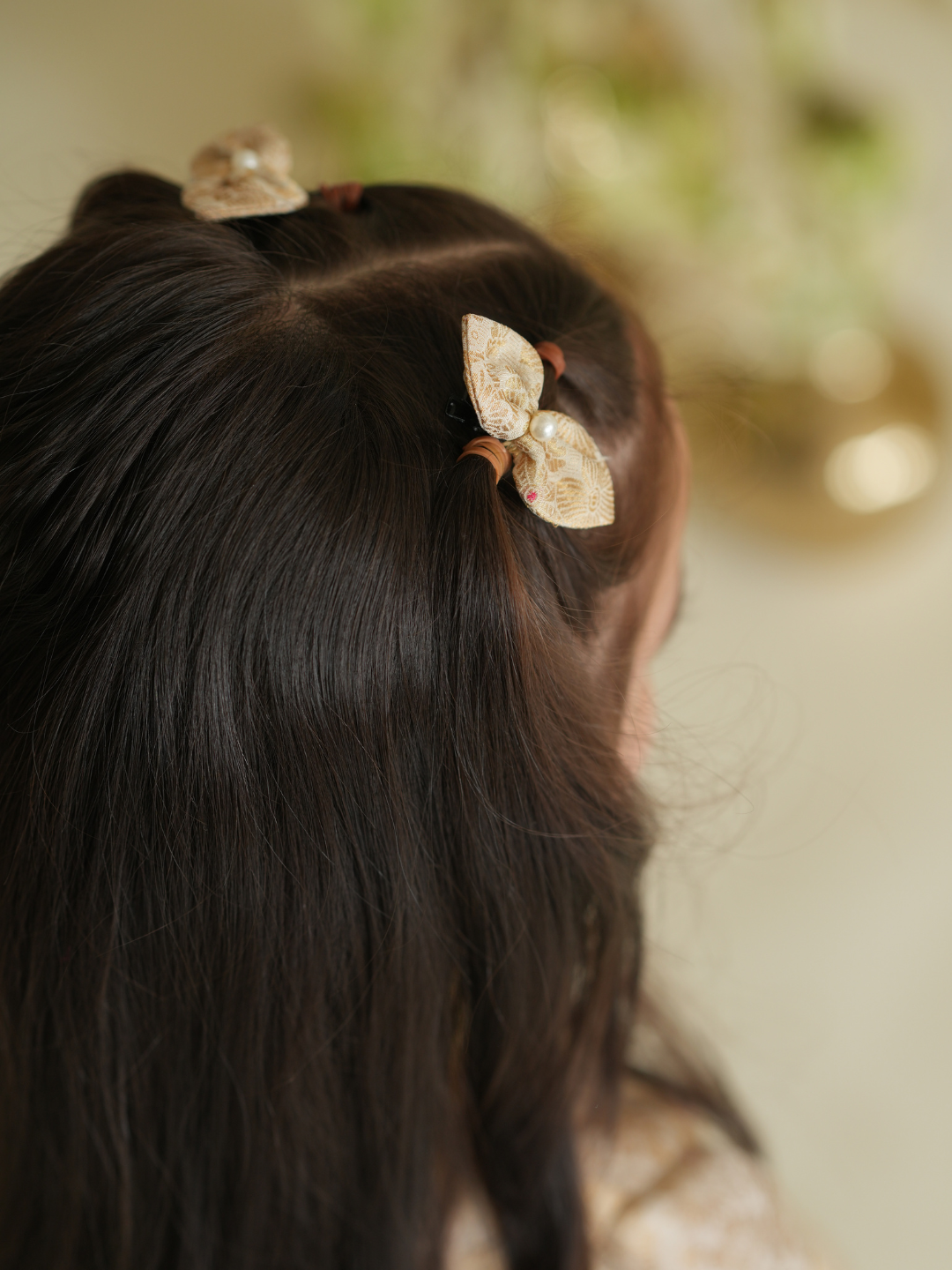 Roohani Bow Clip - Cream