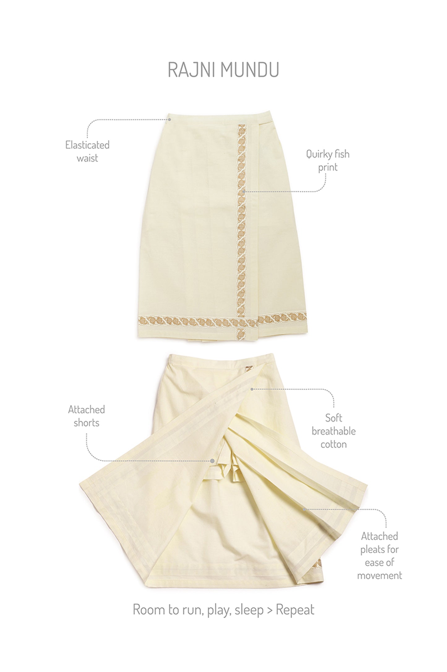 Boys Mundu Dhoti-White