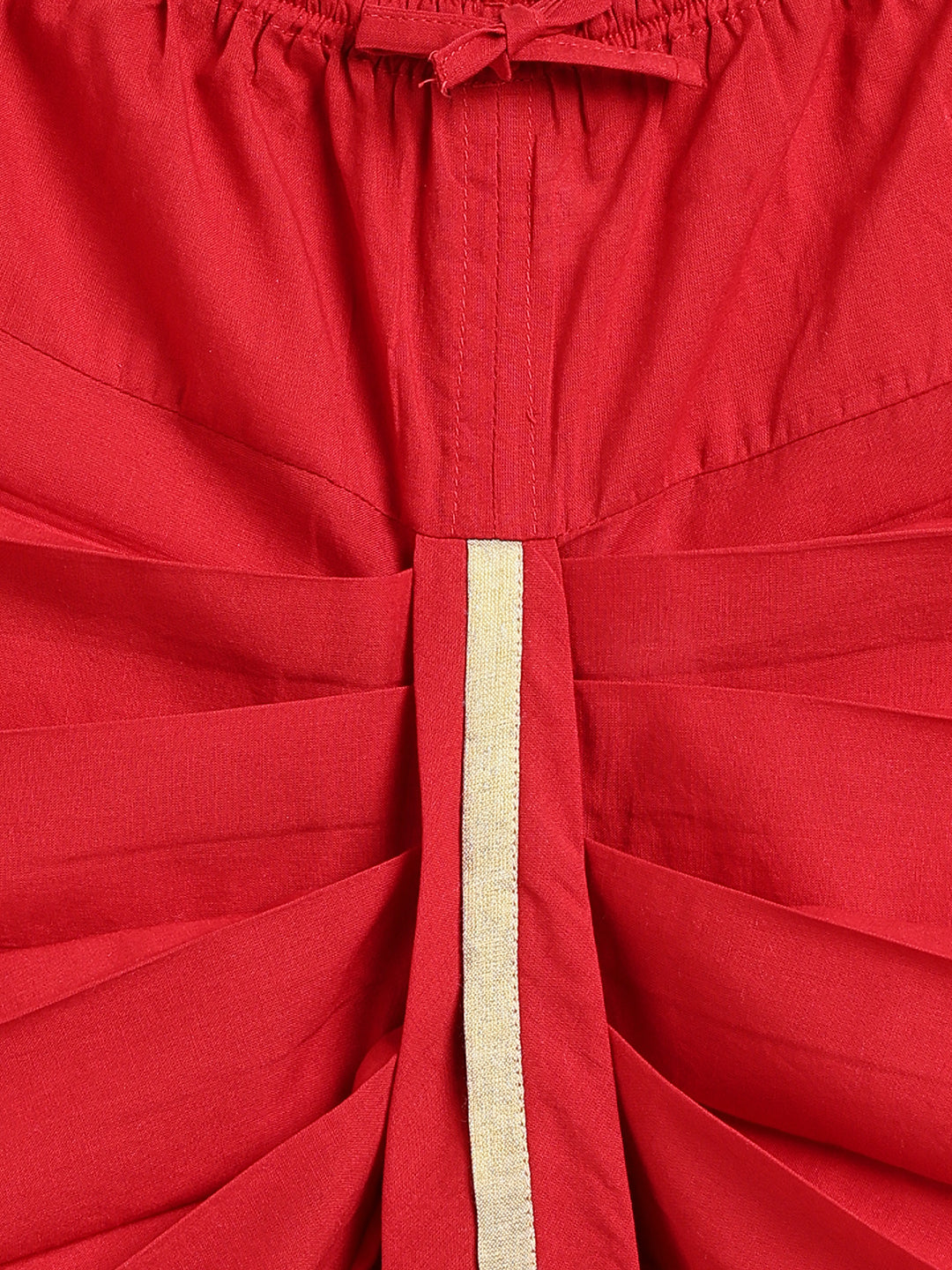 Red & White Bandhani Dhoti Kurta Set