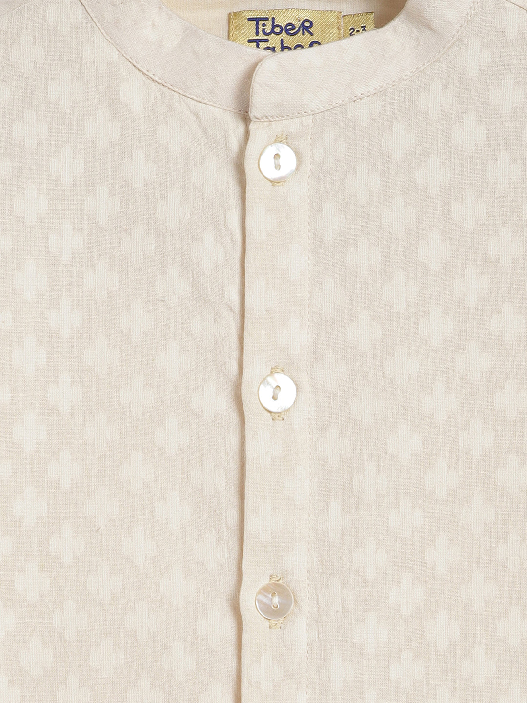 Vanilla Sky Kurta Pyjama Set-Cream