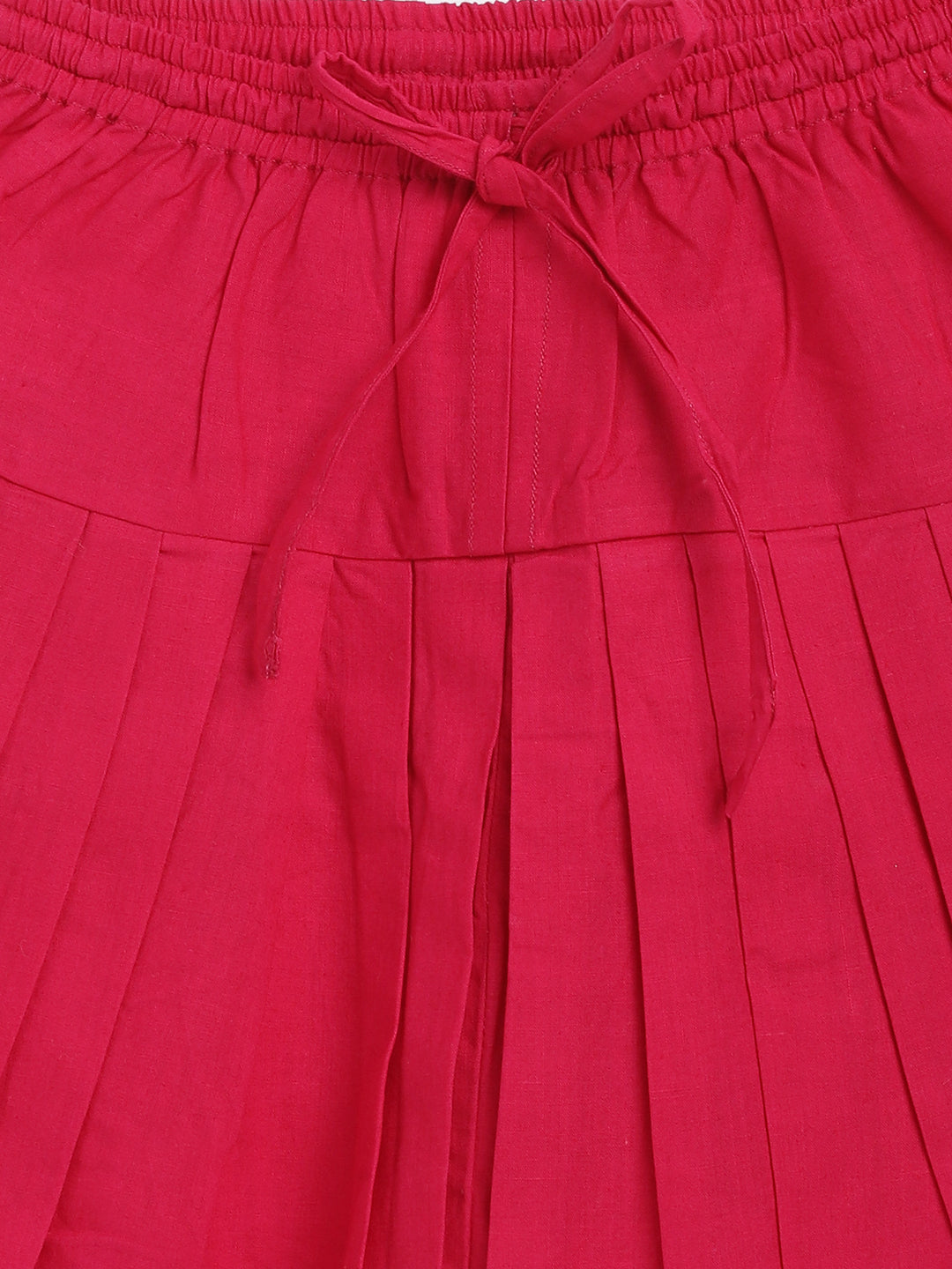 Baby Girl Patola Print Cotton Angrakha Suit Set - Green