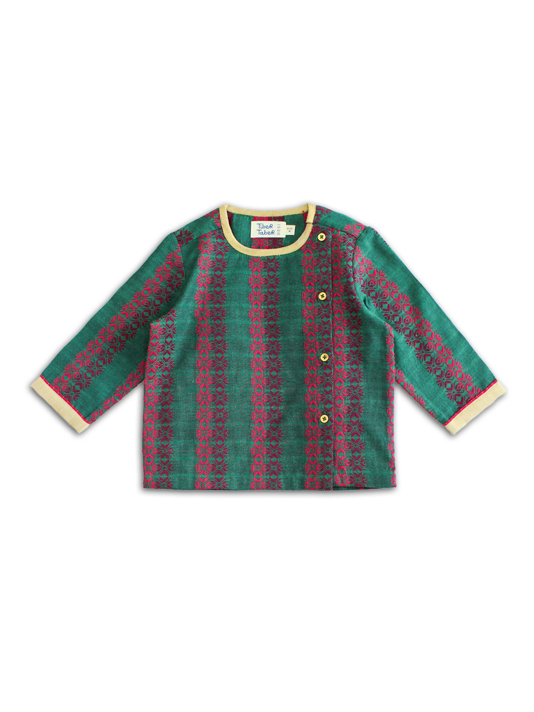 Self Design Kurta Dhoti Set - Green