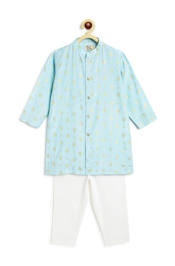 Morpankh Kurta Set for Boys - Blue