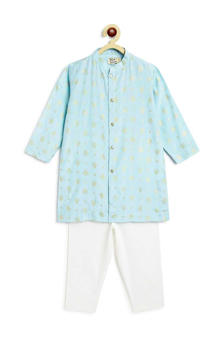 Morpankh Kurta Set for Boys - Blue