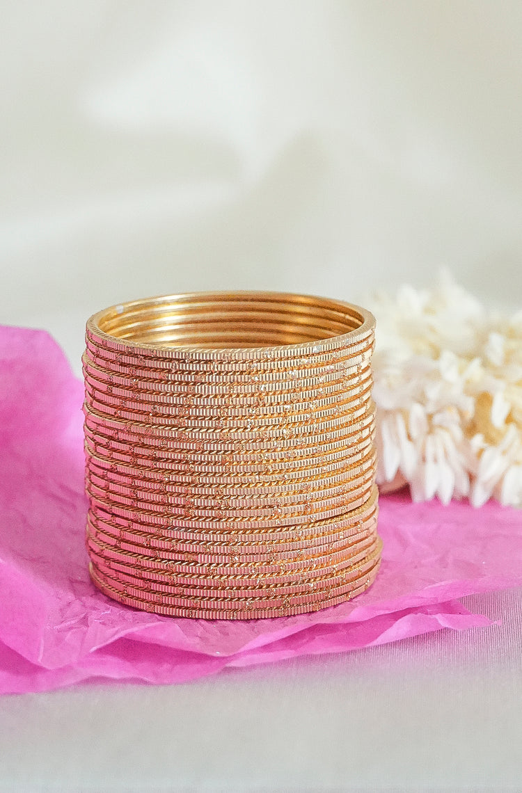 Golden Dot Glitter Bangles