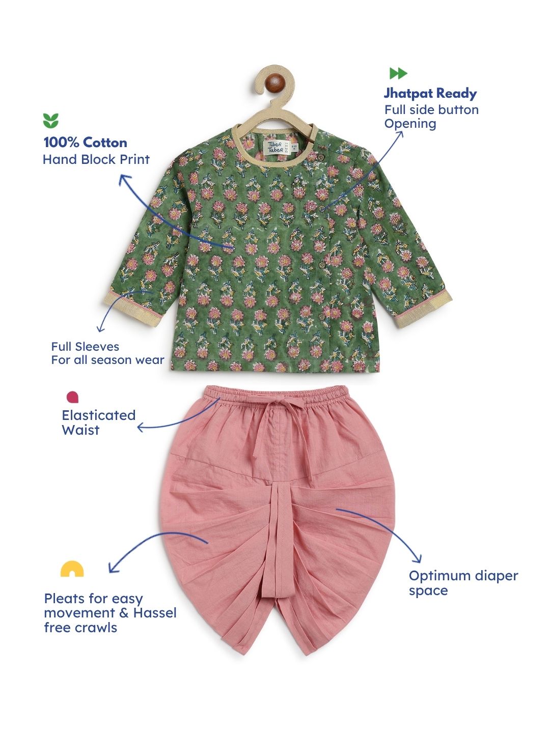 Heritage Bloom Dhoti Kurta Set