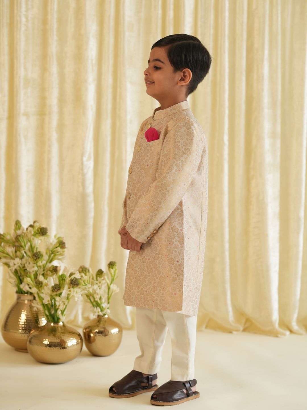 Raja Saheb Sherwani - Cream
