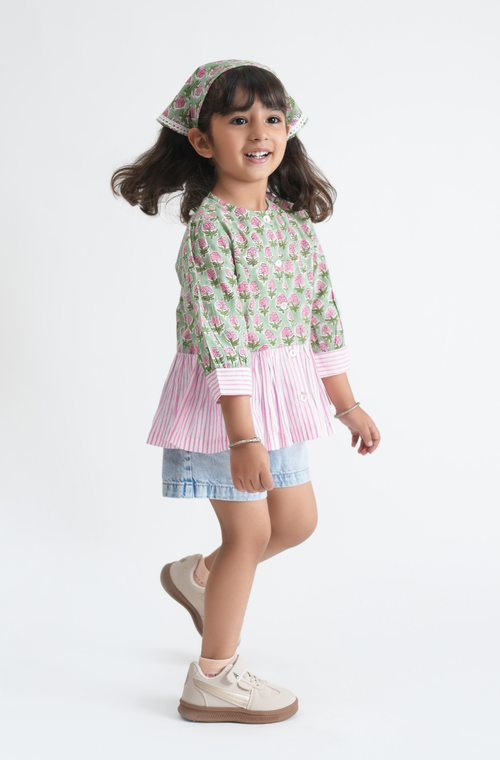 Gulbahar Top - Green