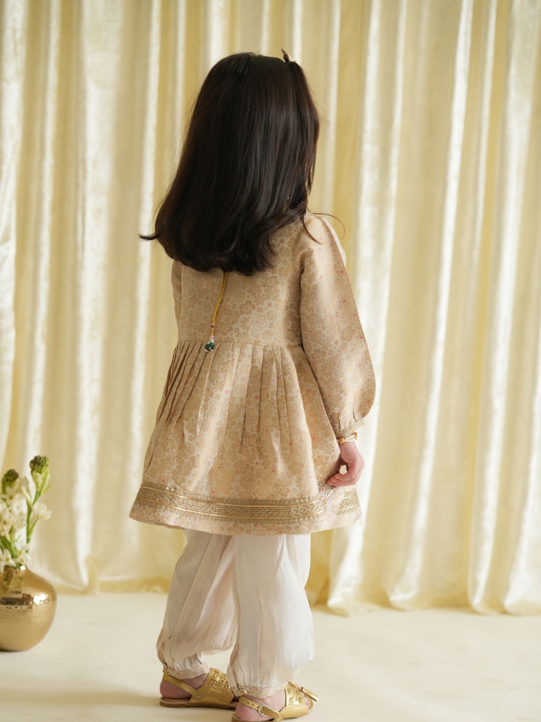 Rajkumari Angrakha Set - Cream