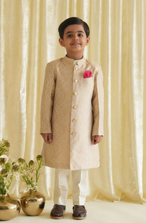 Raja Saheb Sherwani - Cream