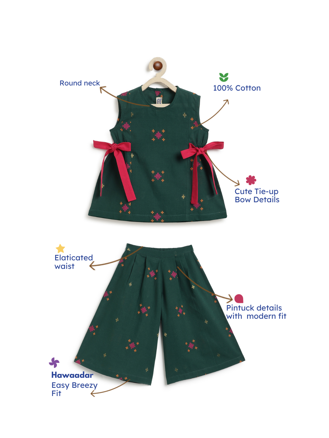 Indie Pop Top Set- Green