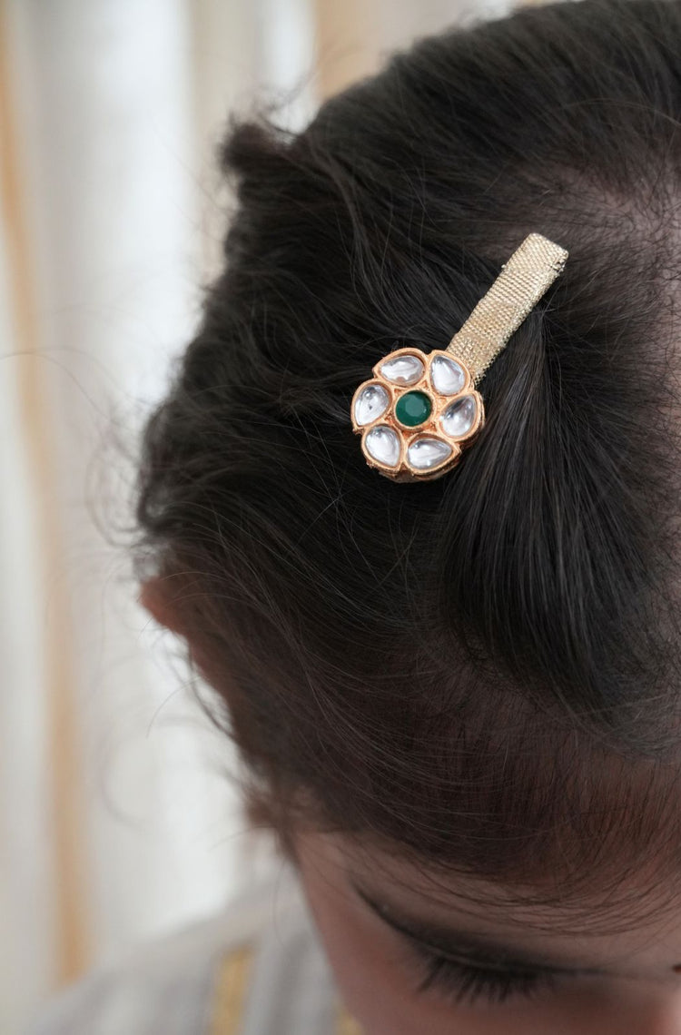 Kundan Pushp Hair Pins