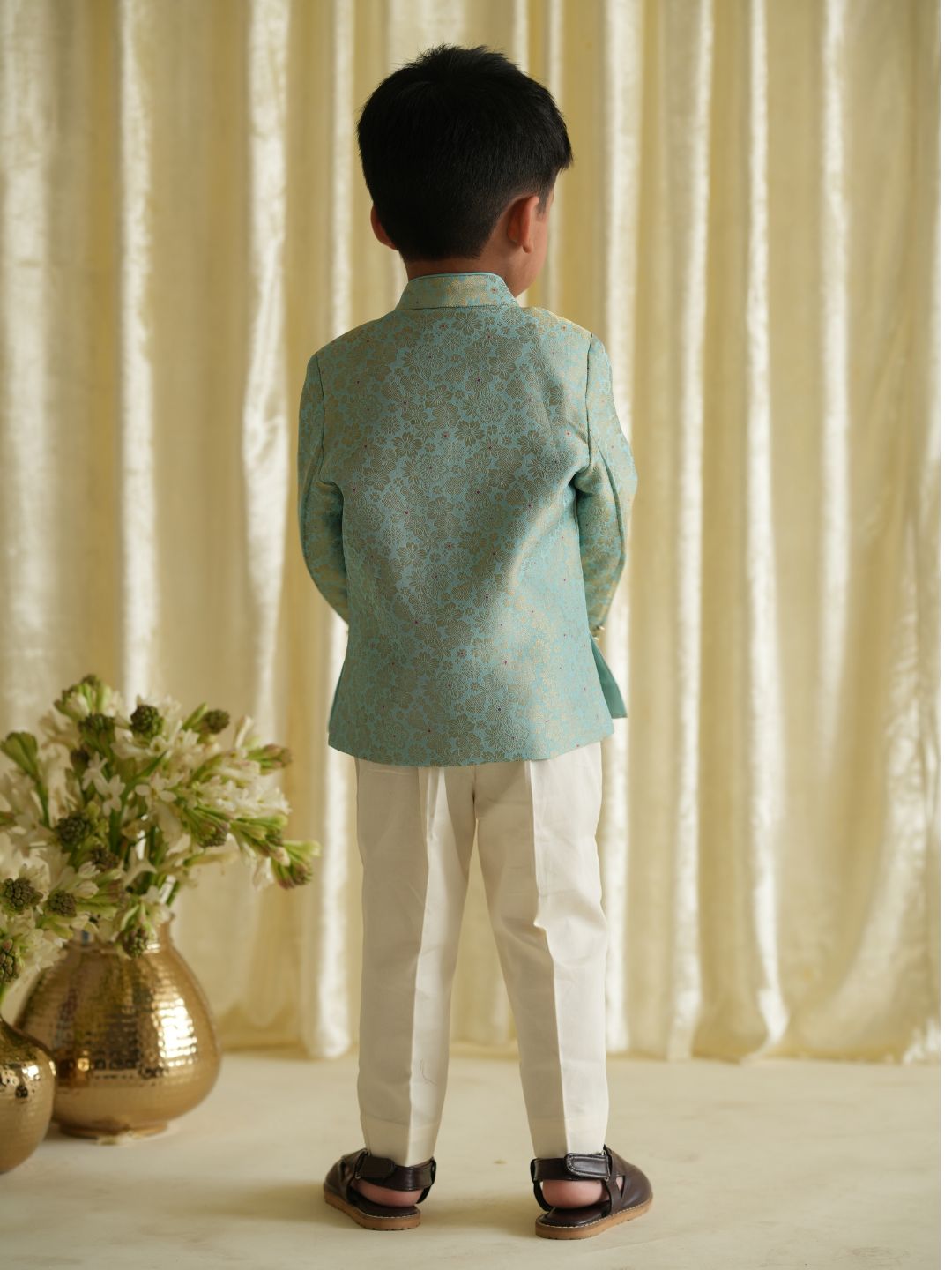 Raja Saheb Bandhgala Set - Blue