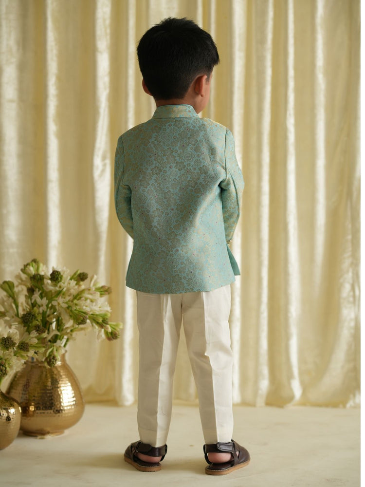 Raja Saheb Bandhgala Set - Blue