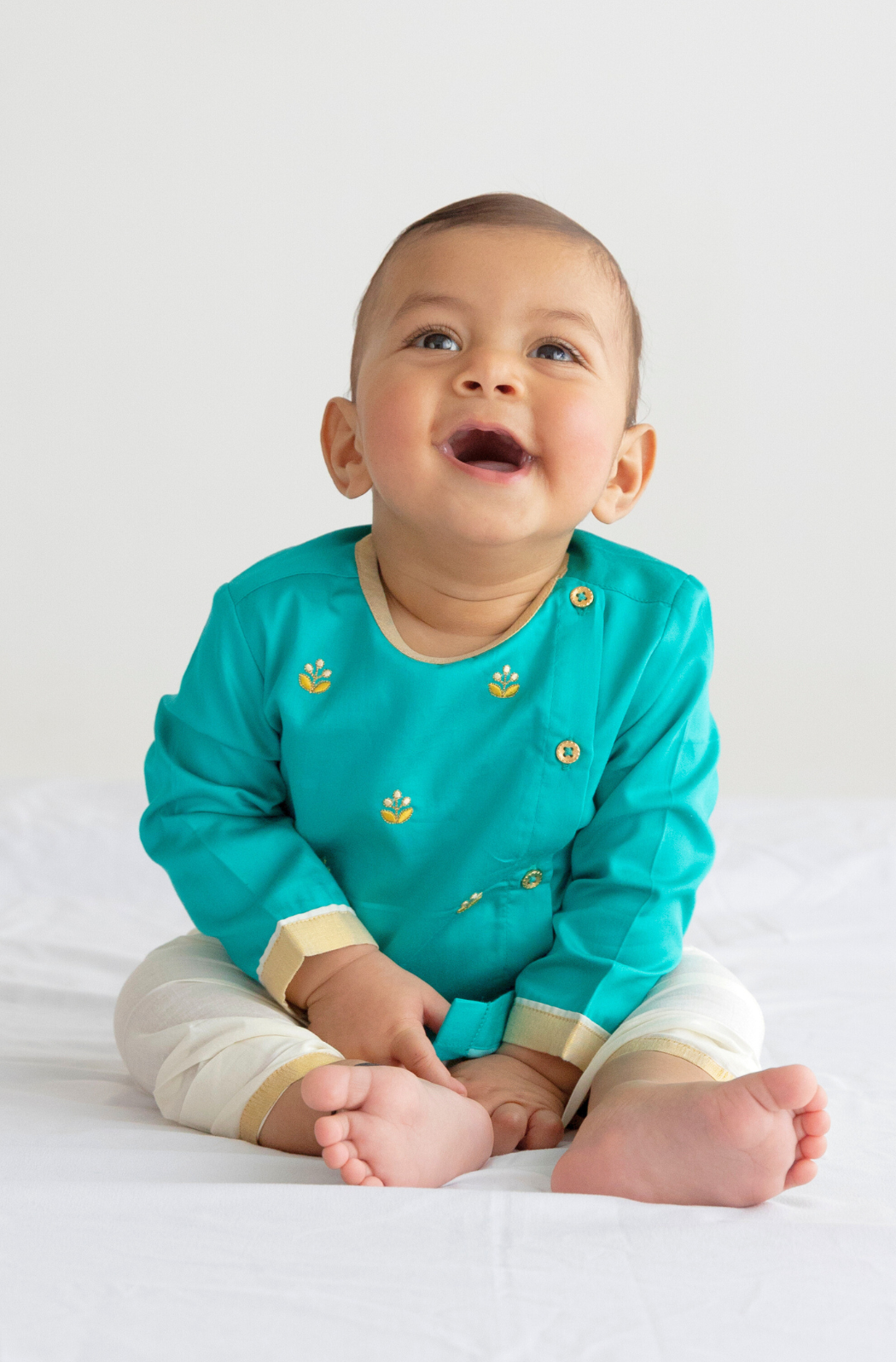 Blue Buta Dhoti Kurta Set