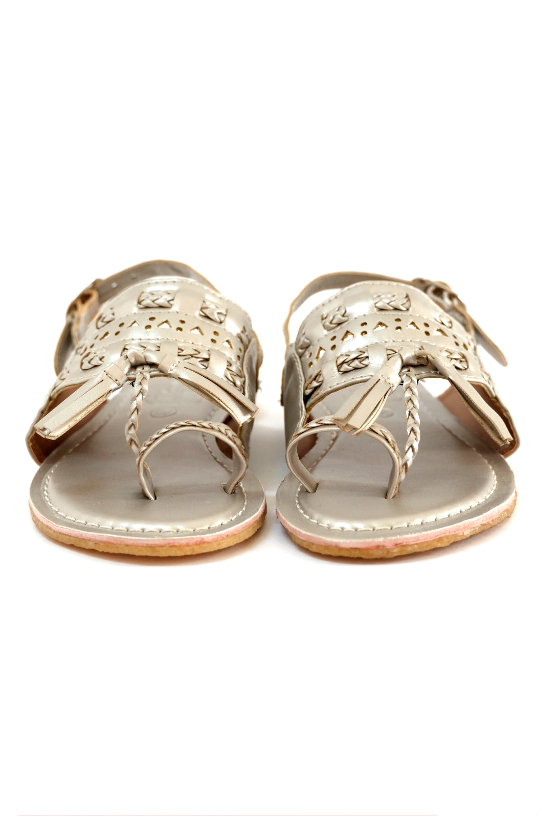 Twirly Toes Kolhapuri Sandals - Champagne