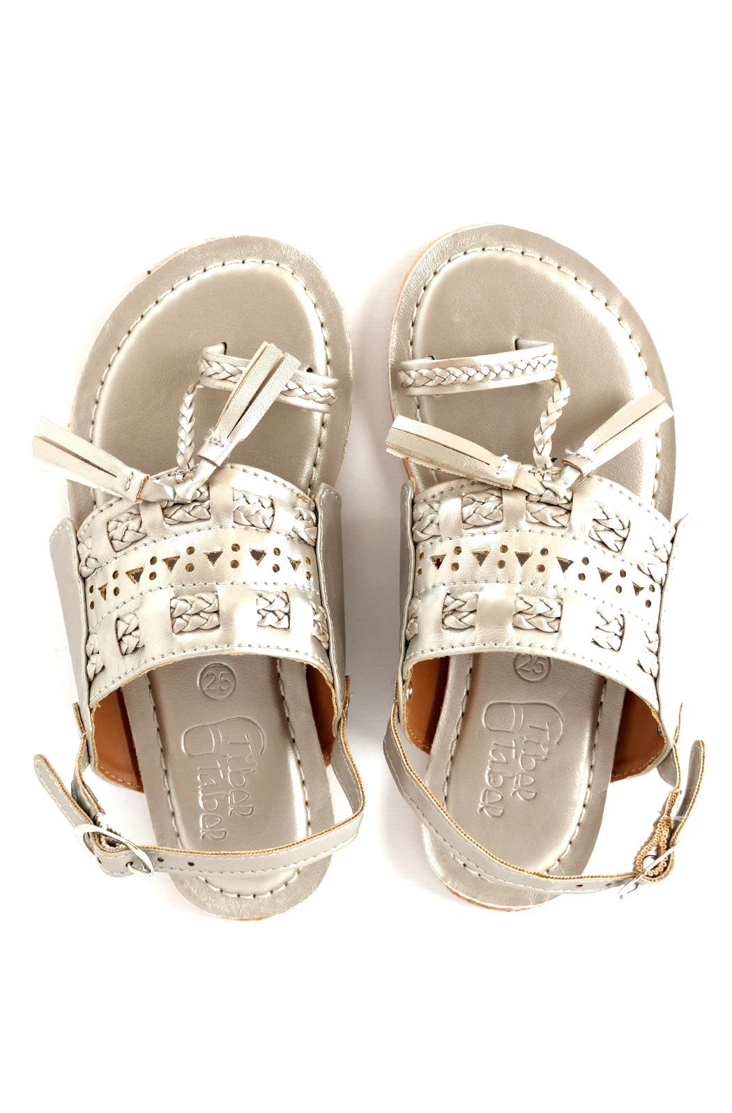 Twirly Toes Kolhapuri Sandals - Champagne
