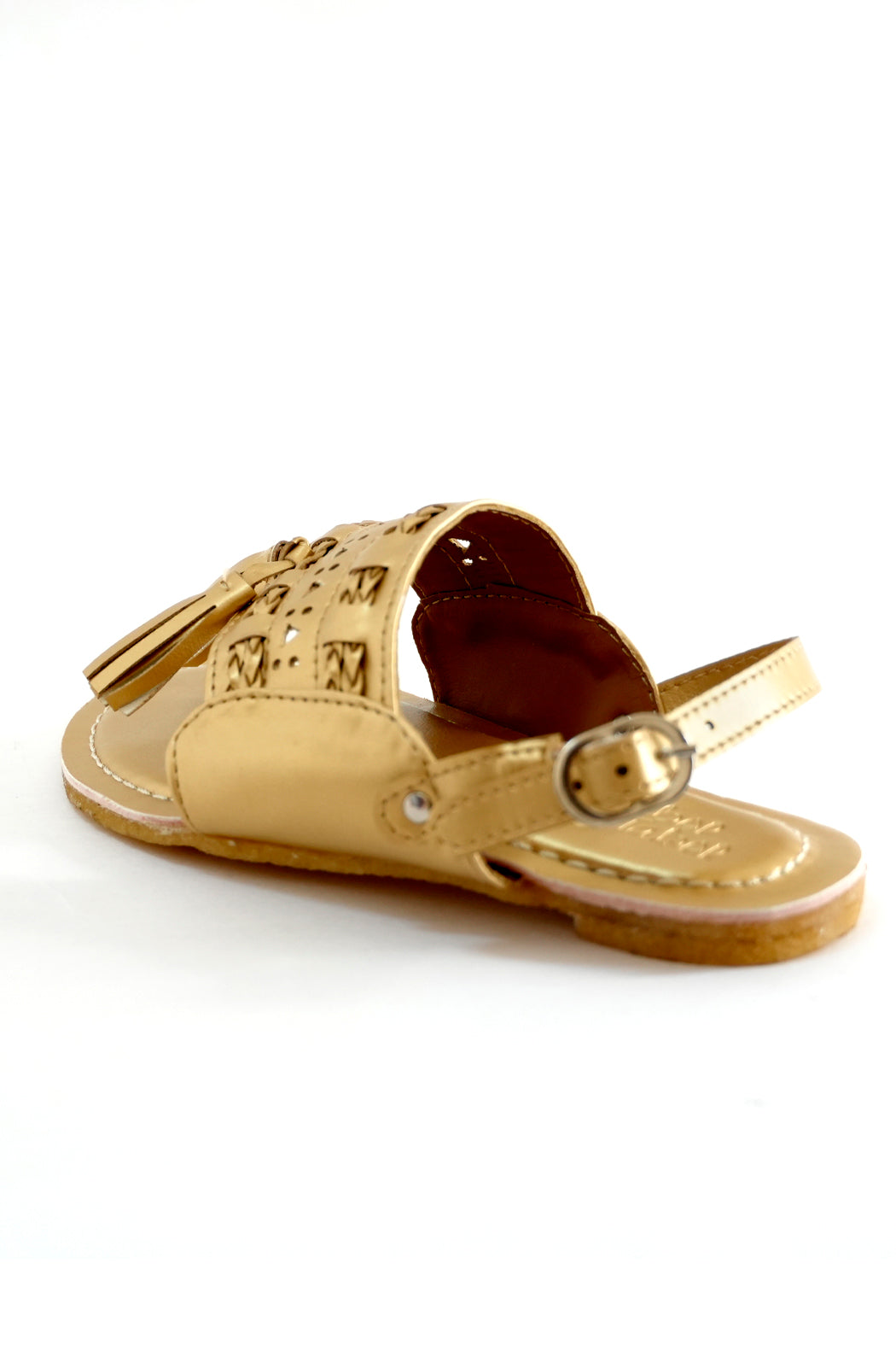 Twirly Toes Kolhapuri Sandals - Golden