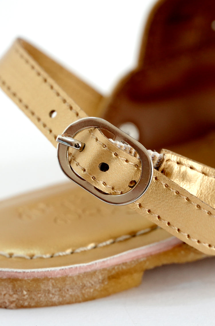 Twirly Toes Kolhapuri Sandals - Golden