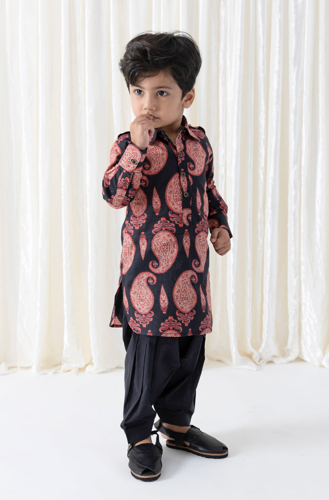 Kashmir Paisley Pathani Kurta Set