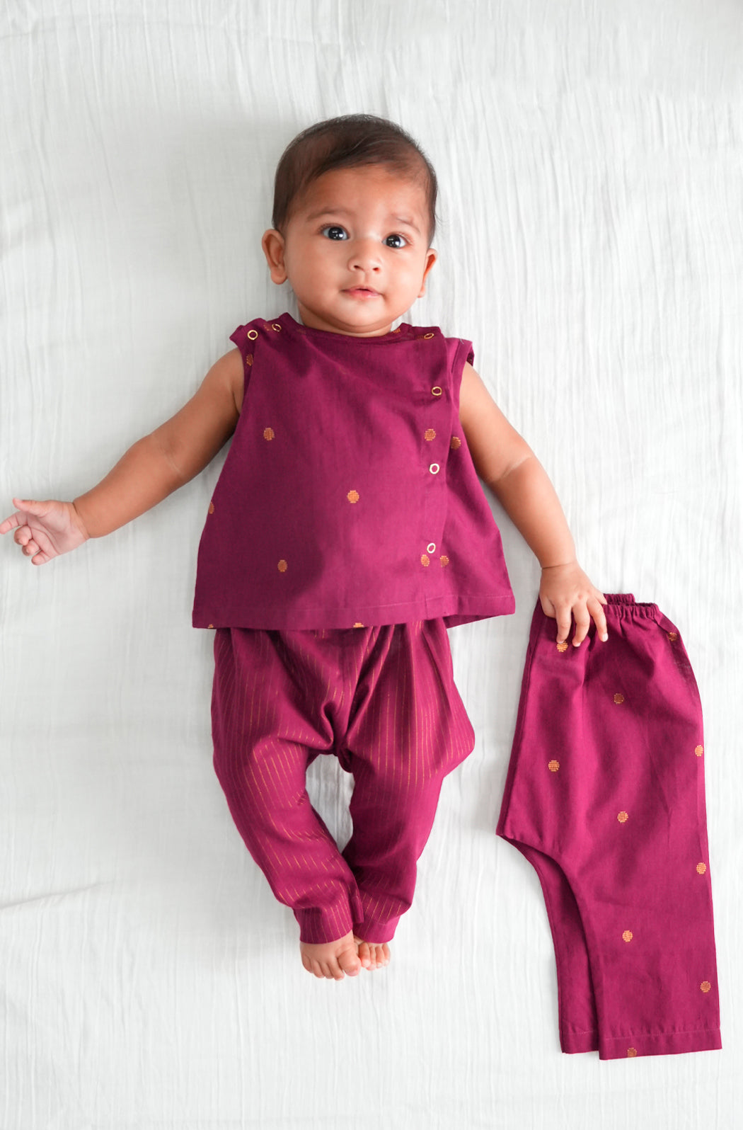 Zari Polka Jhabla Set