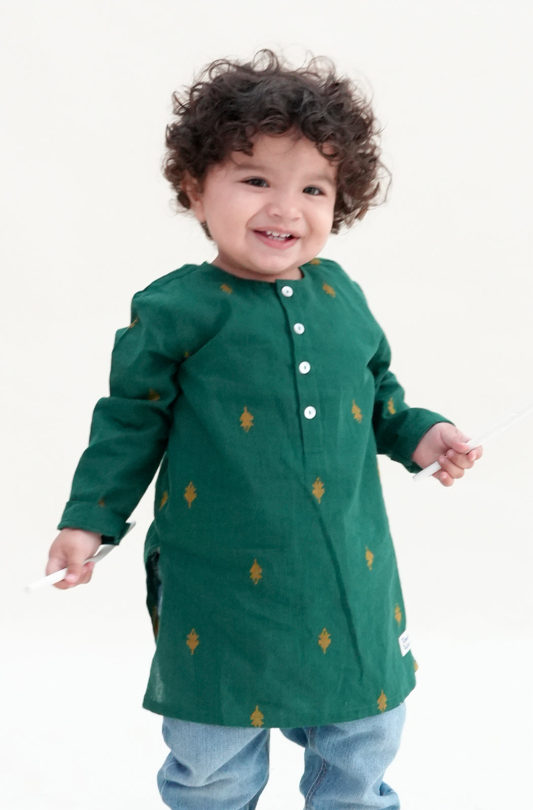 Green Buta Kurta