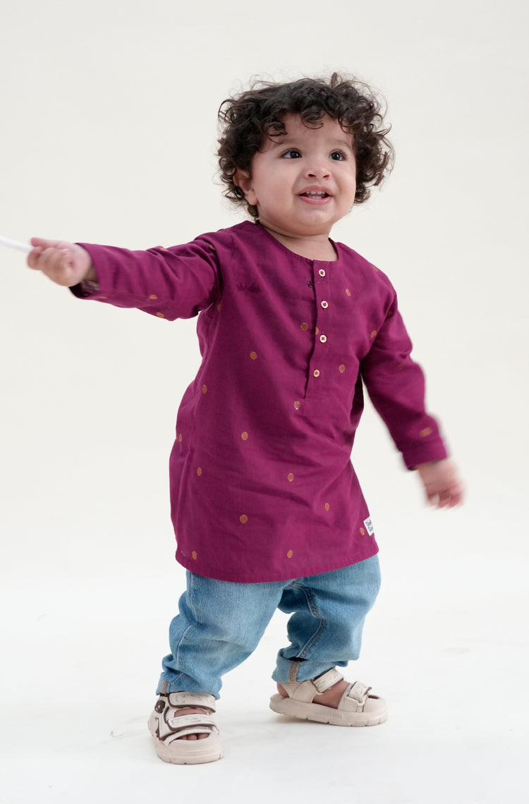 Zari Polka Kurta