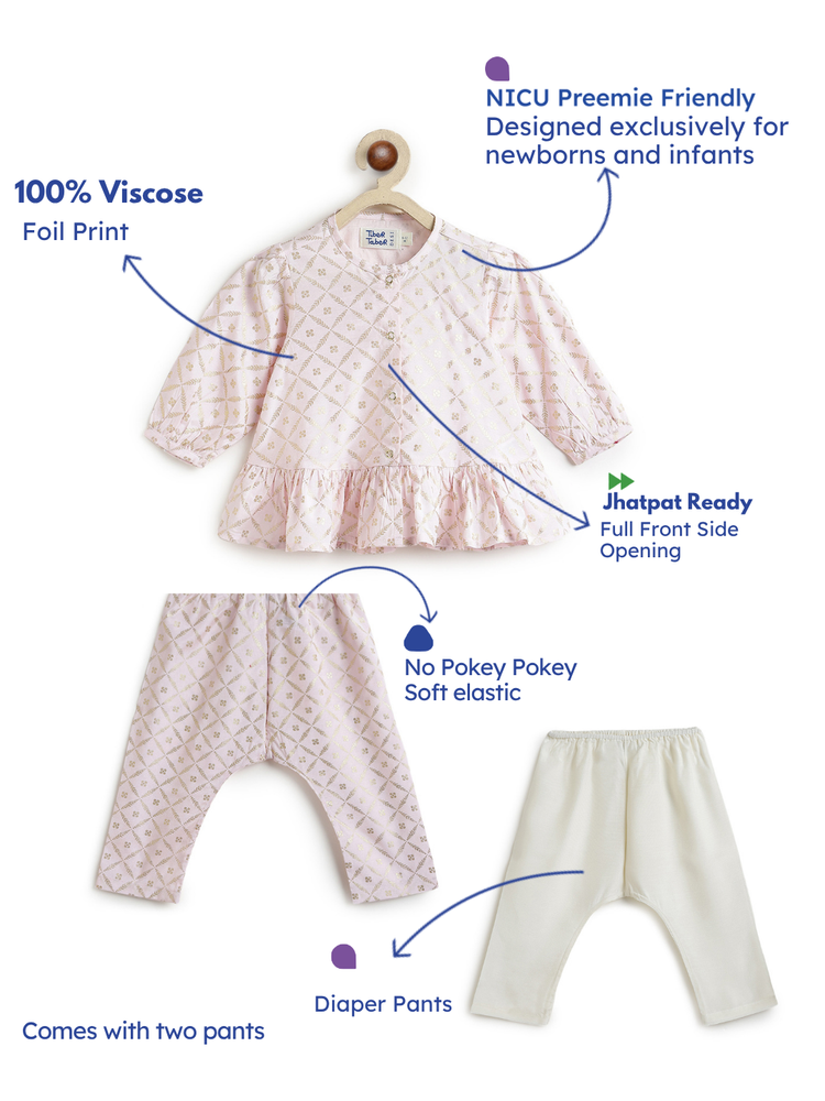 Rosy Glow Peplum Set