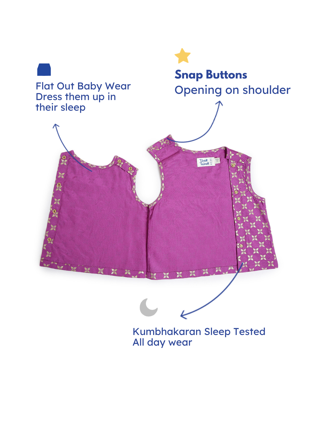 Festive Jhabla Set-  Purple