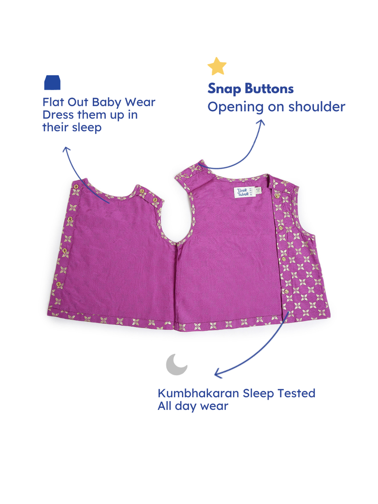 Festive Jhabla Set-  Purple