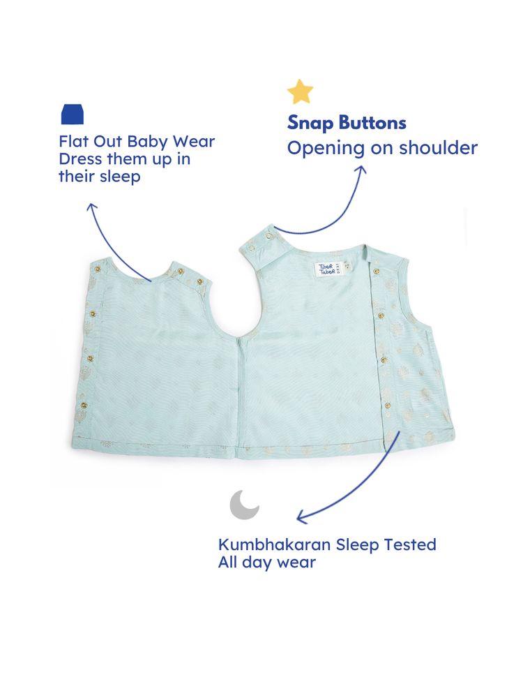 Festive Jhabla Set- Blue