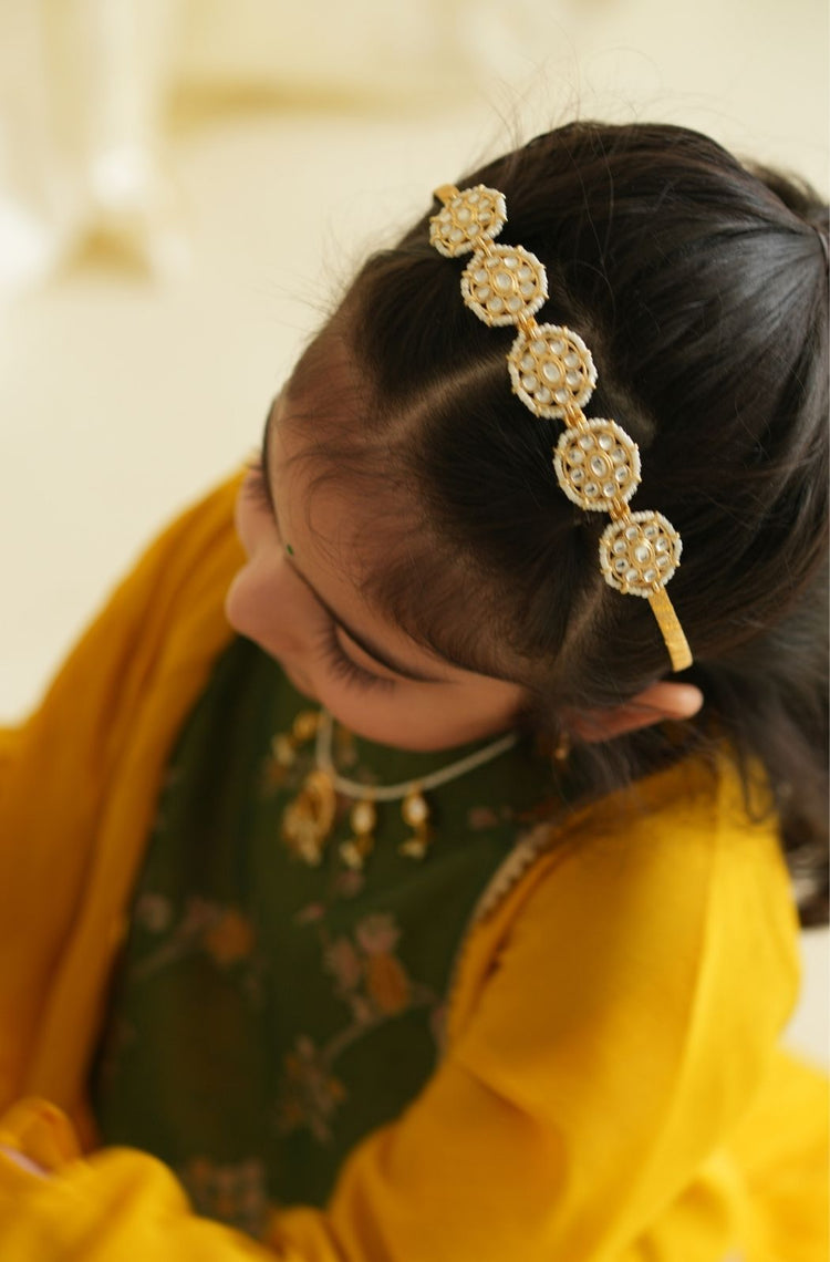 Pearl Shine Kundan Headband