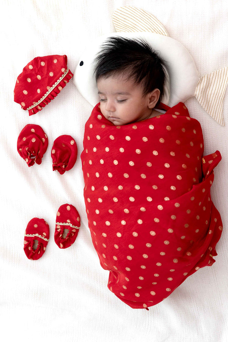 Buy Baby Soft Brocade Booties Mittens And Cap Set