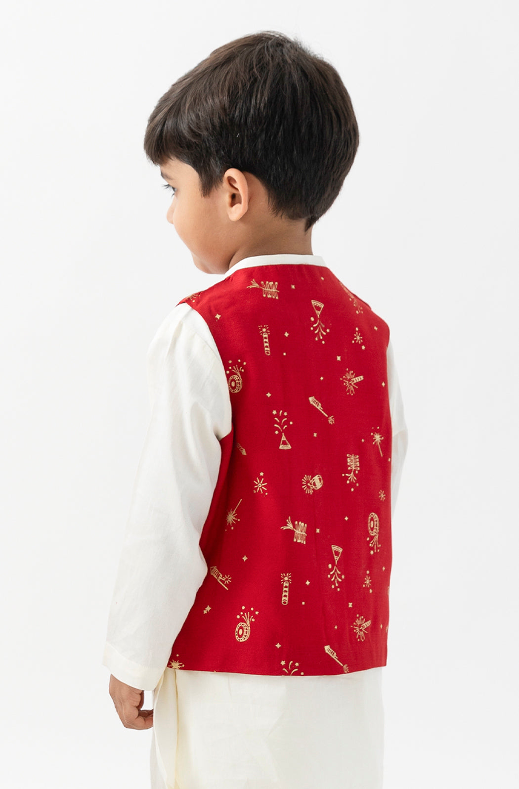 Firecracker Nehru Jacket - Red