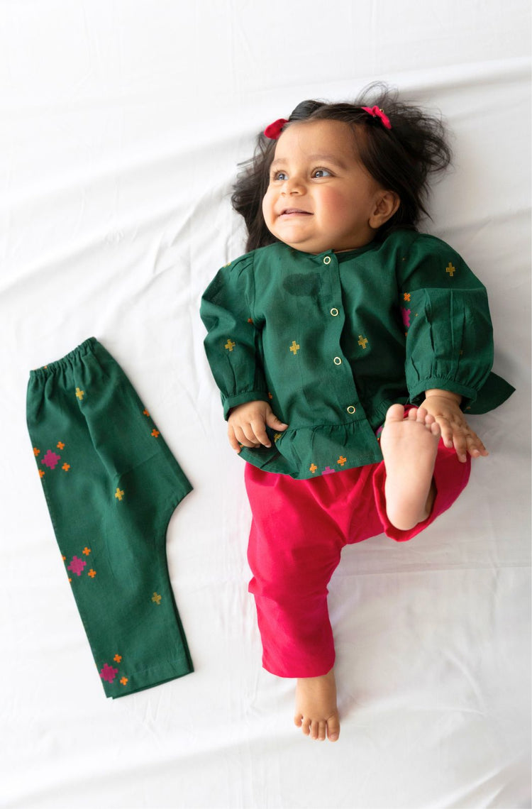 Green Kolam Top Set