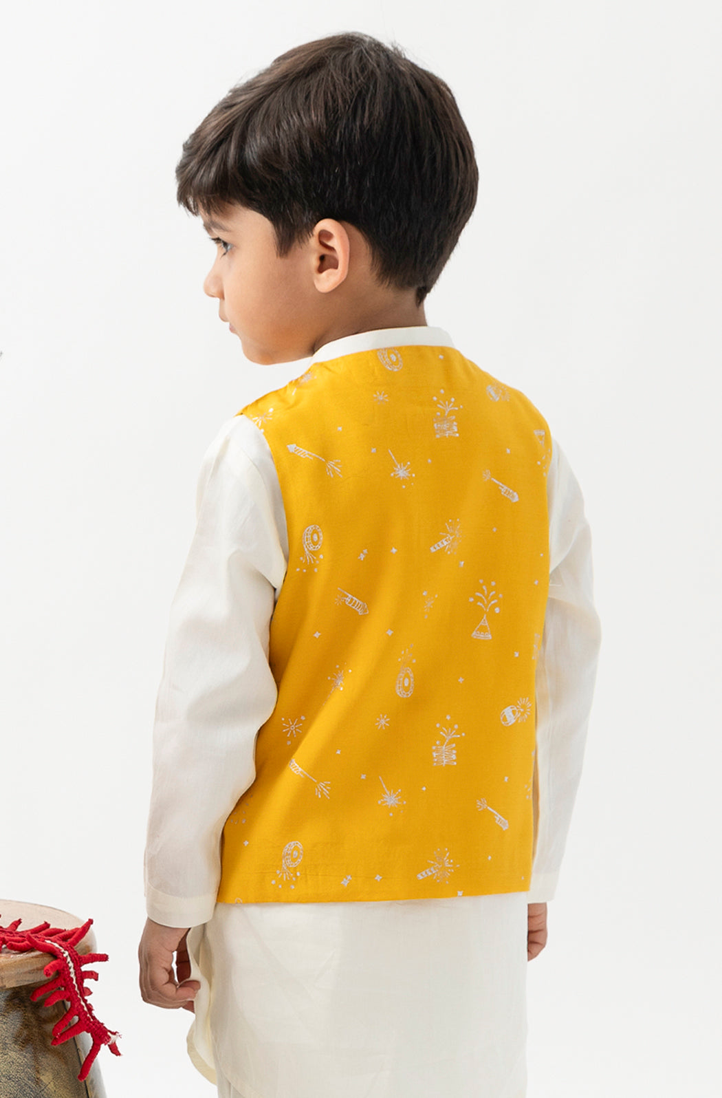Firecracker Nehru Jacket - Yellow