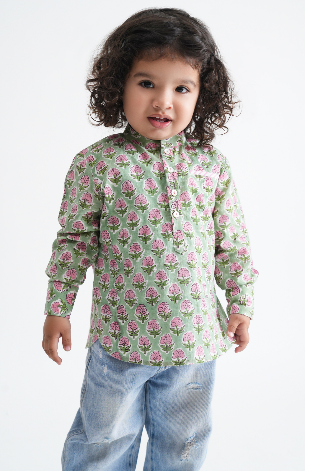 Rang Sagar Kurta Shirt- Green