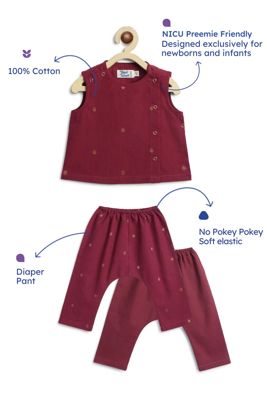 Zari Polka Jhabla Set