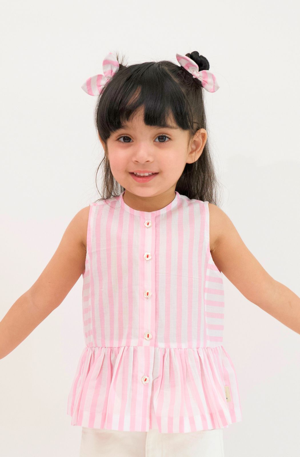 Candy Stripe Peplum Top