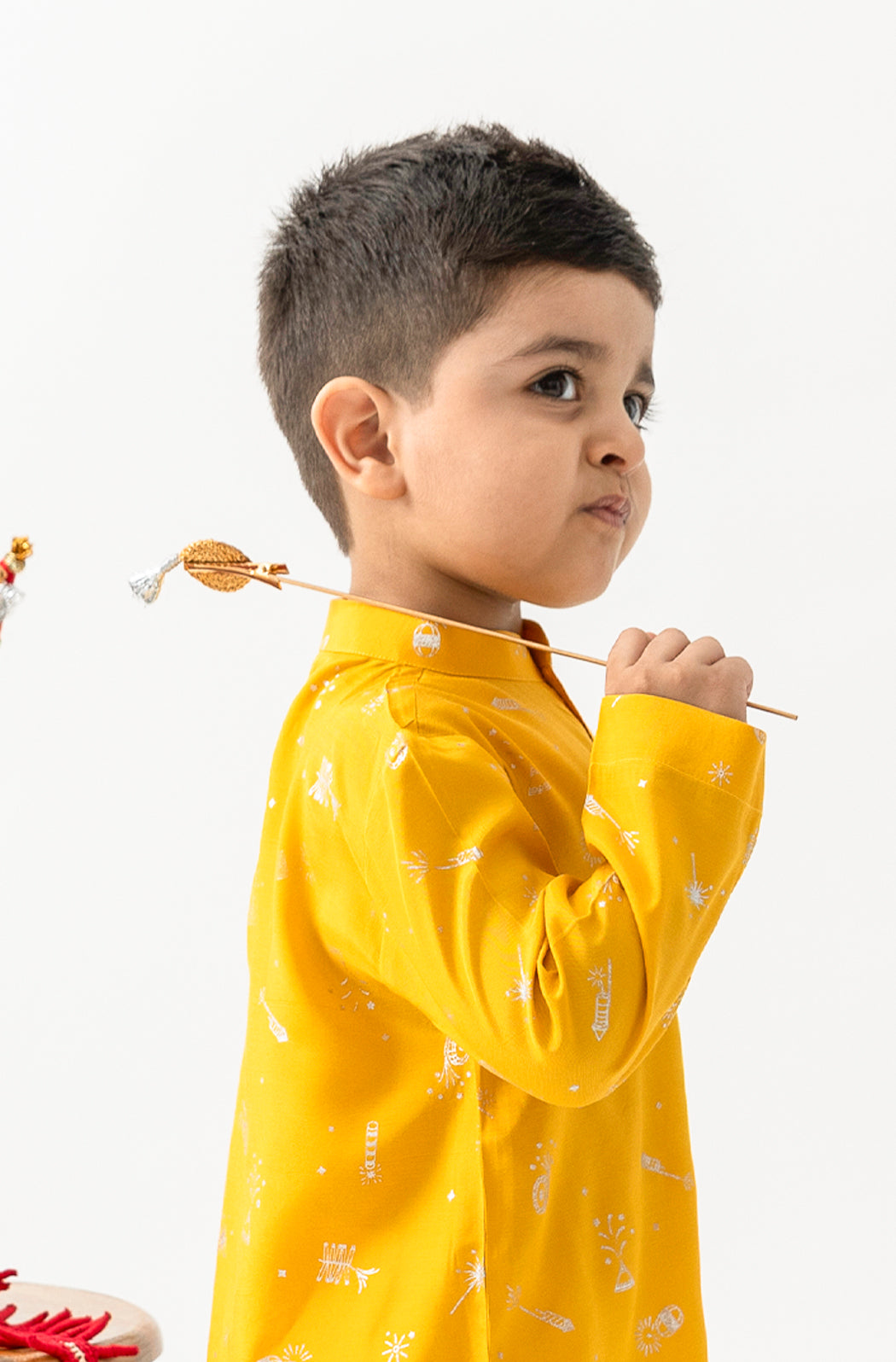 Firecracker Kurta Set Boy - Yellow