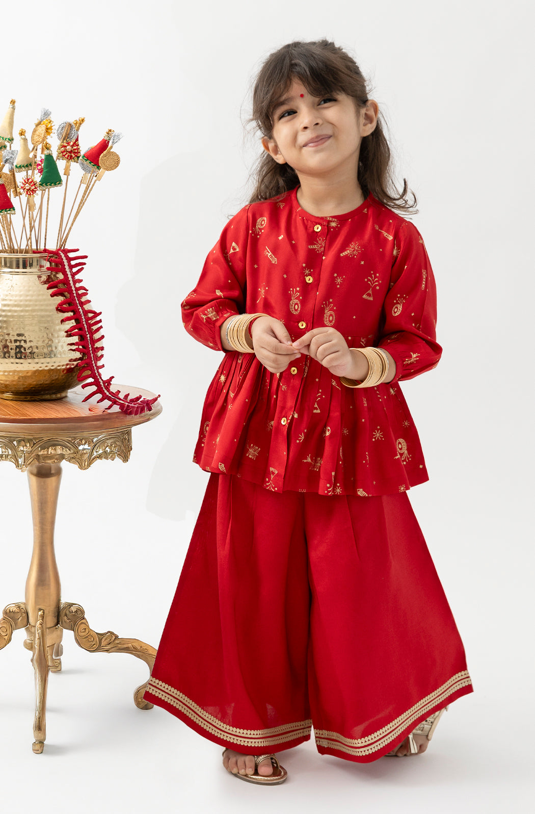 Pataka Girl Top Set - Red