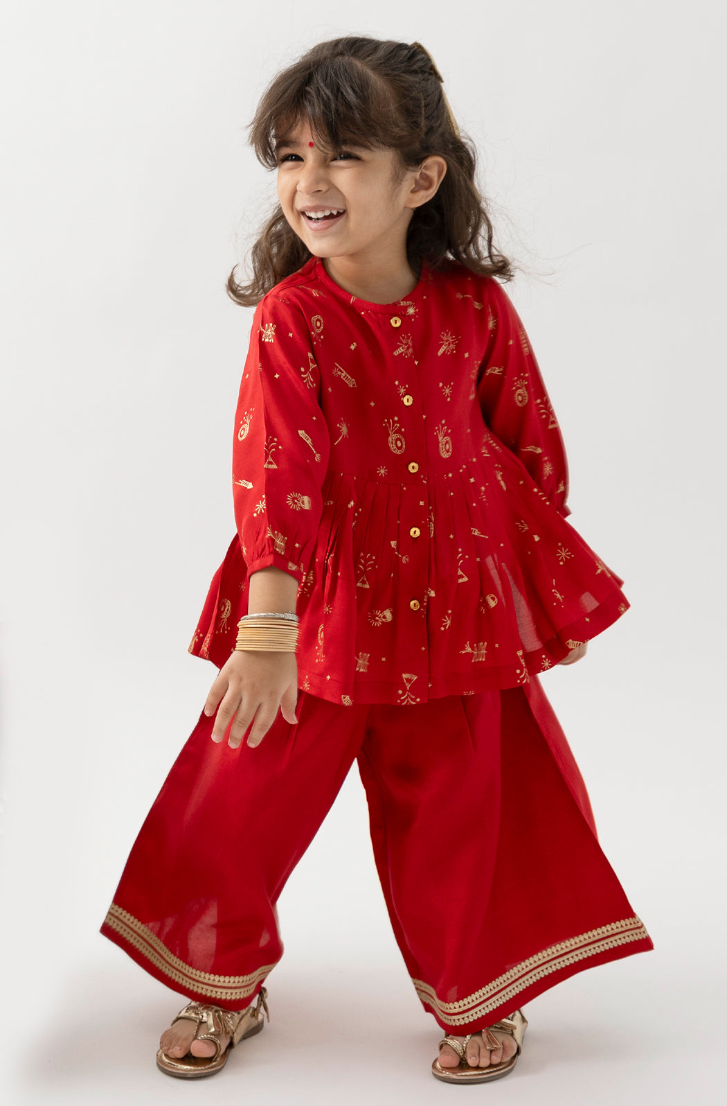 Pataka Girl Top Set - Red