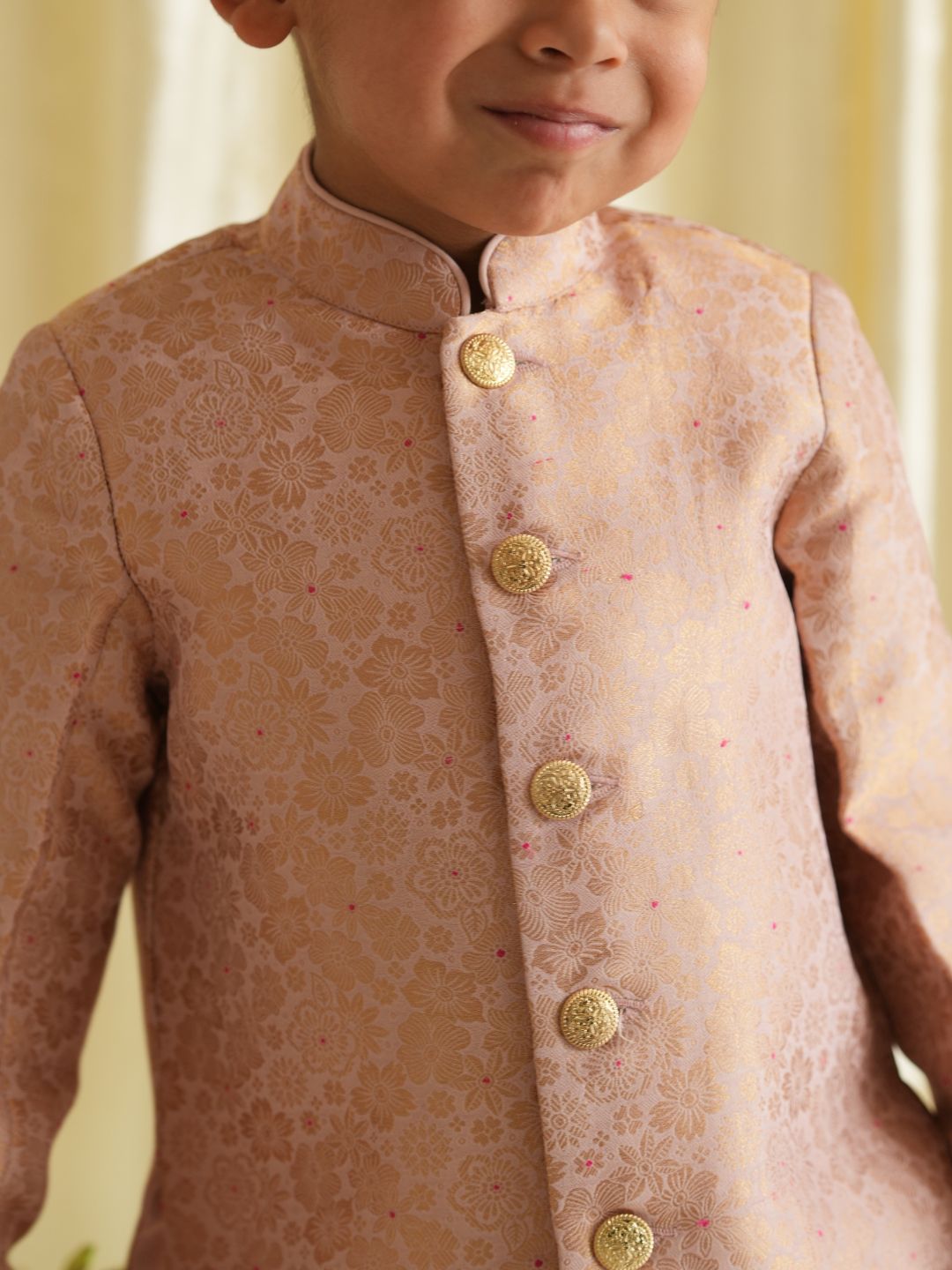 Raja Saheb Bandhgala Set - Pink