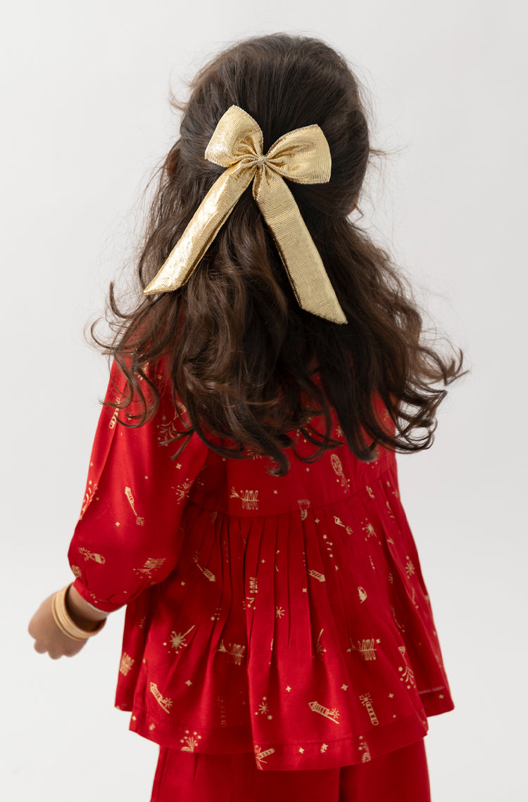 Pataka Girl Top Set - Red