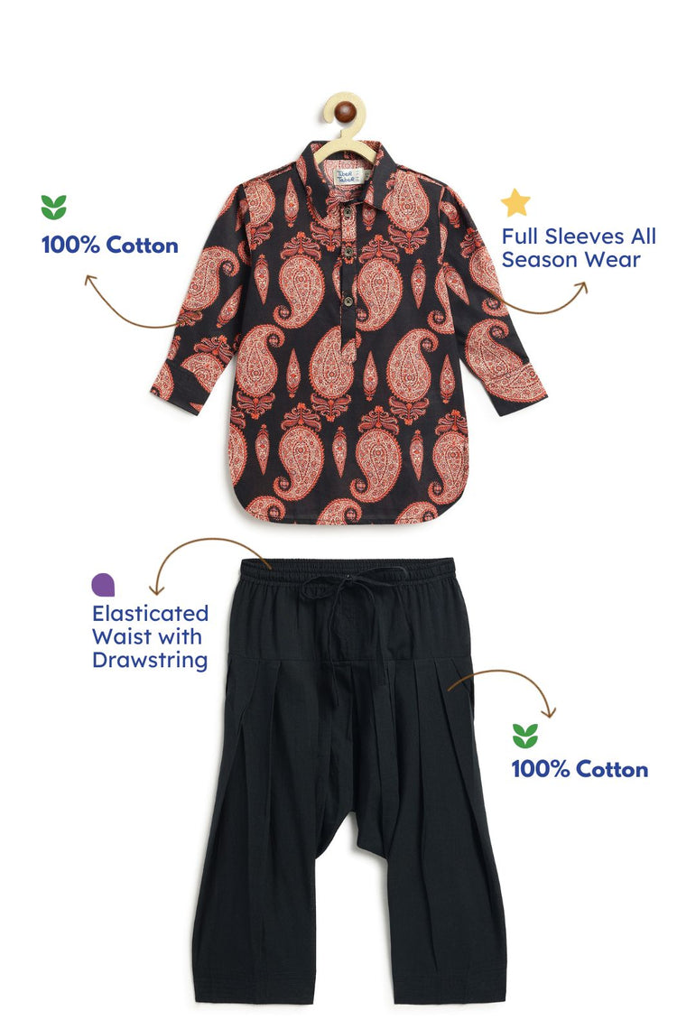 Kashmir Paisley Pathani Kurta Set