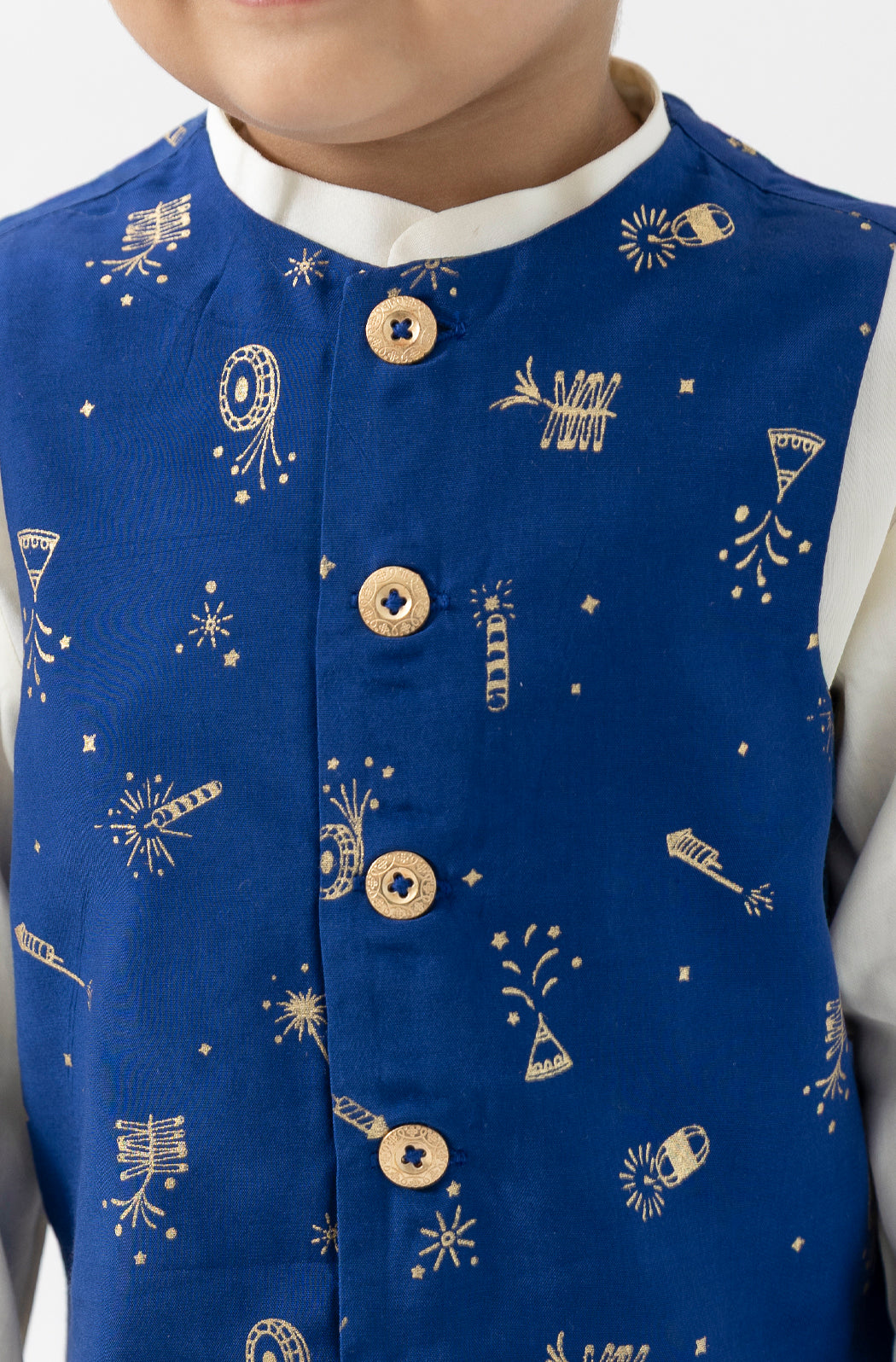 Firecracker Nehru Jacket - Blue