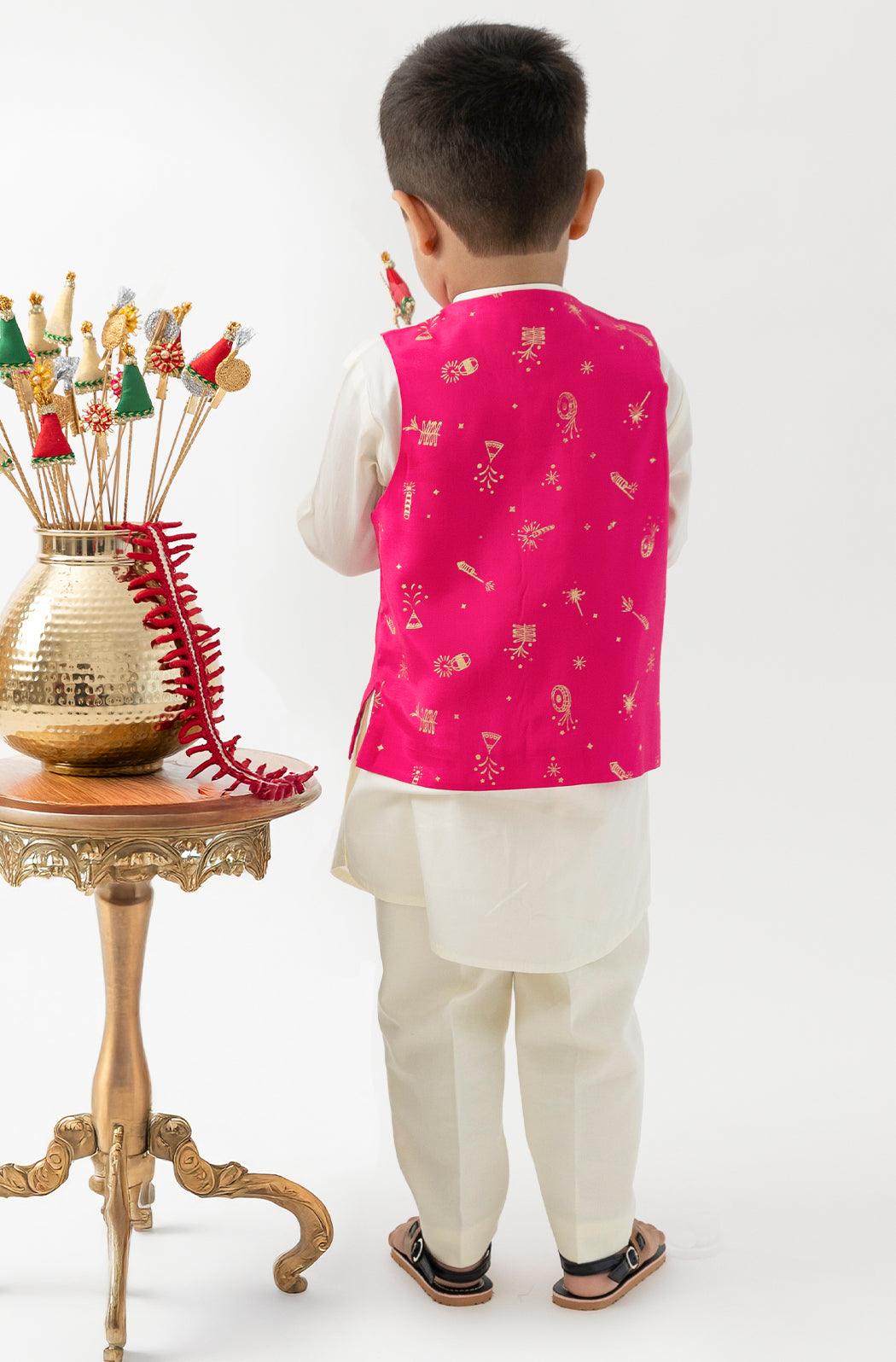 Firecracker Nehru Jacket - Pink