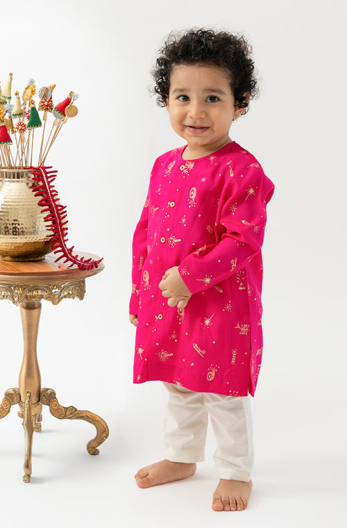 Pataka Kurta Set Baby Boy - Pink